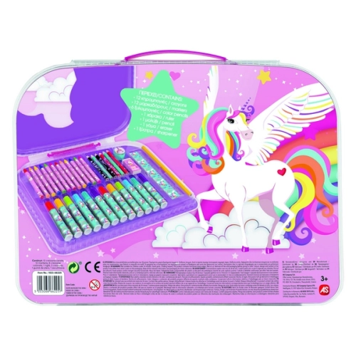 AS Zestaw artystyczny w walizce jednorożec 2257